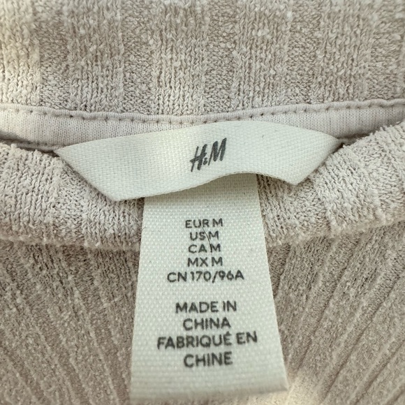H&M Cream Ribbed Top - Picture 2 of 3